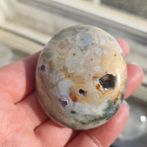 Druzy Ocean Jasper Palm Stone
